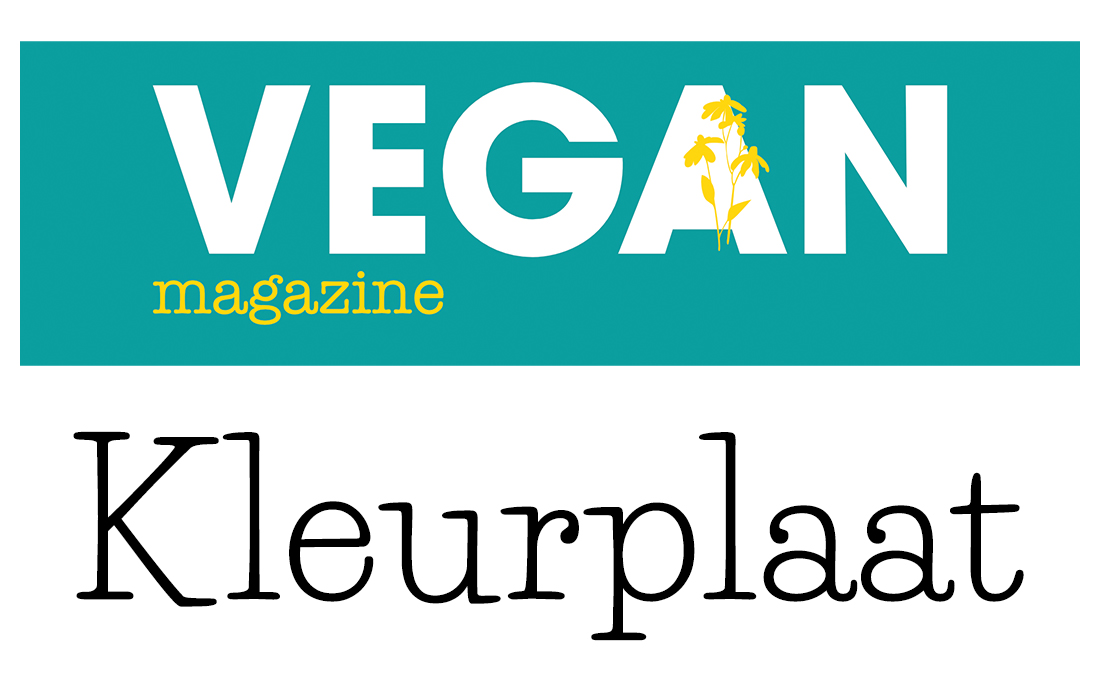banner van VEGAN Magazine met de tekst 'Kleurplaat'