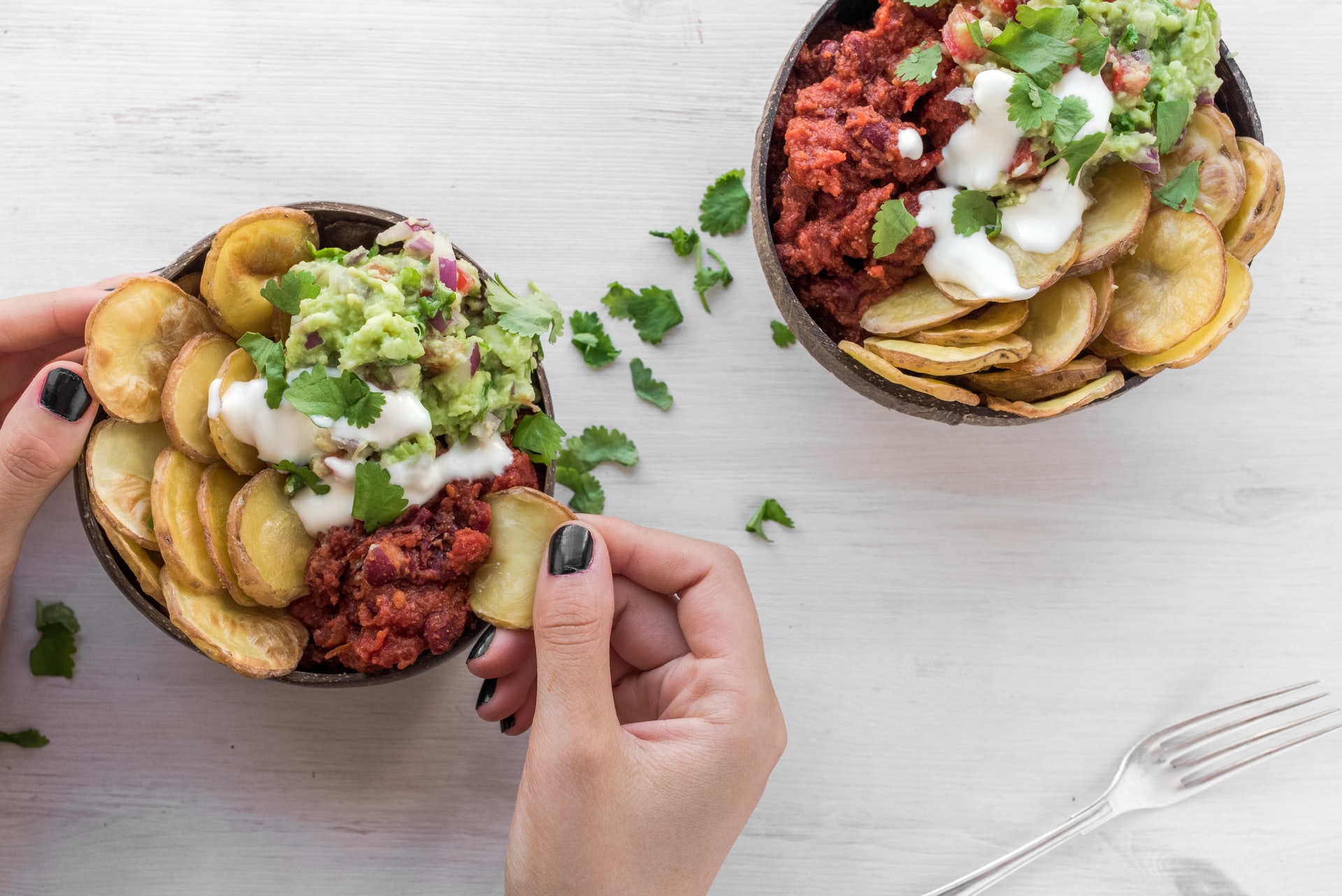 twee schaaltjes met een vegan gerecht
