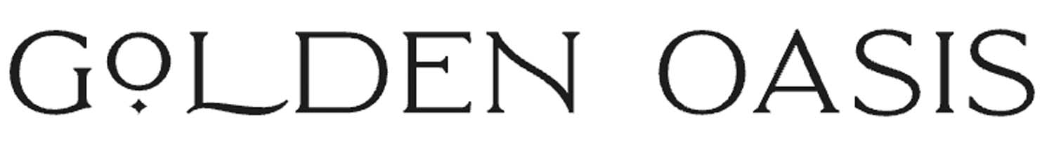 Golden Oasis logo, zwarte letters