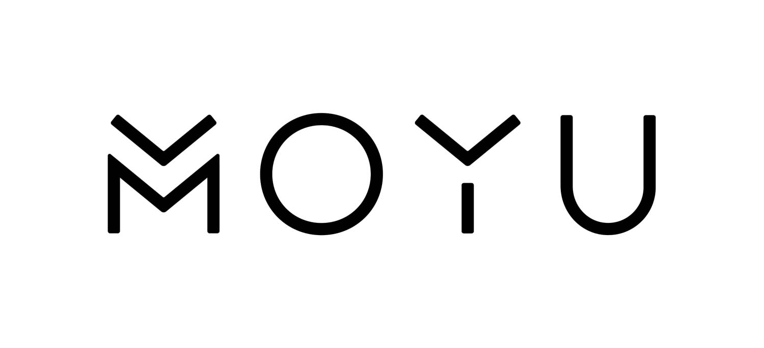 Moyu logo in zwarte letters