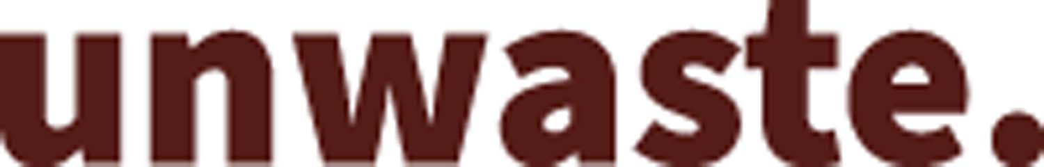 Logo van Unwaste, donkerrode letters